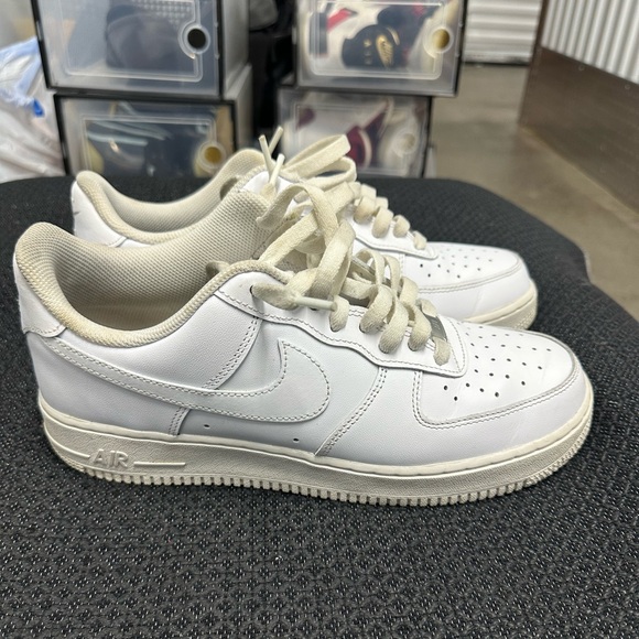 Nike Air Force 1 White Sneakers - Picture 1 of 9
